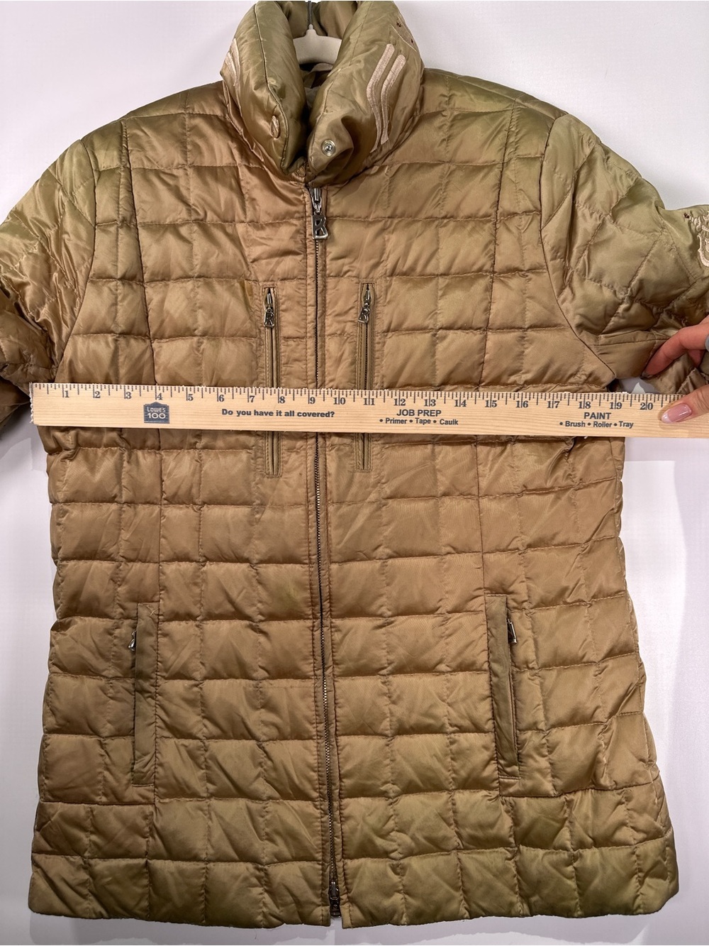 Bogner Goan Thylmann Embroidered Goose Down Puffer Jacket Gold Size 10 - Picture 16 of 16